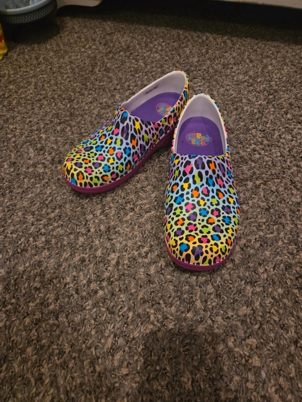 Rainbow Leopard Crocs